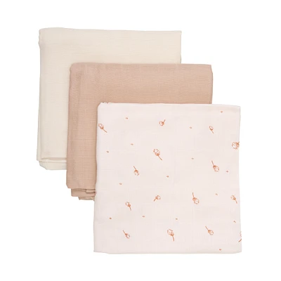 Trio Mousselines - Beige/Taupe/Rose