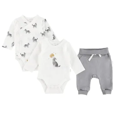 Wolf Pup Bodysuit Set 0-9m