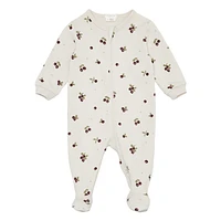 Cranberry Print Sleeper 0-12m