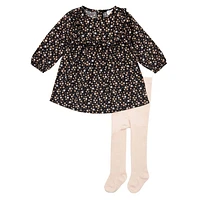 Robe Flanelle Fleurs Chats 3-24mois