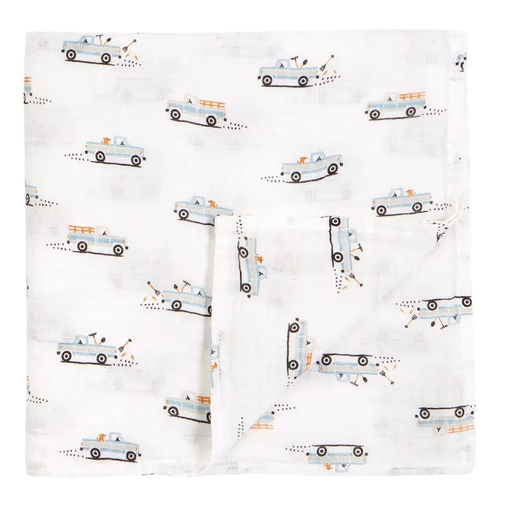 Pick Up Truck Muslin Swaddle