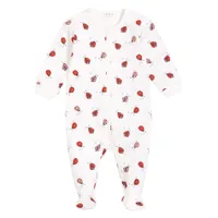 Lady Bug Print Footed Sleeper