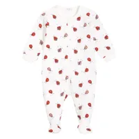 Lady Bug Print Footed Sleeper