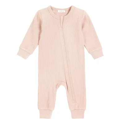 Pink Modal Rib Sleeper 0-12m