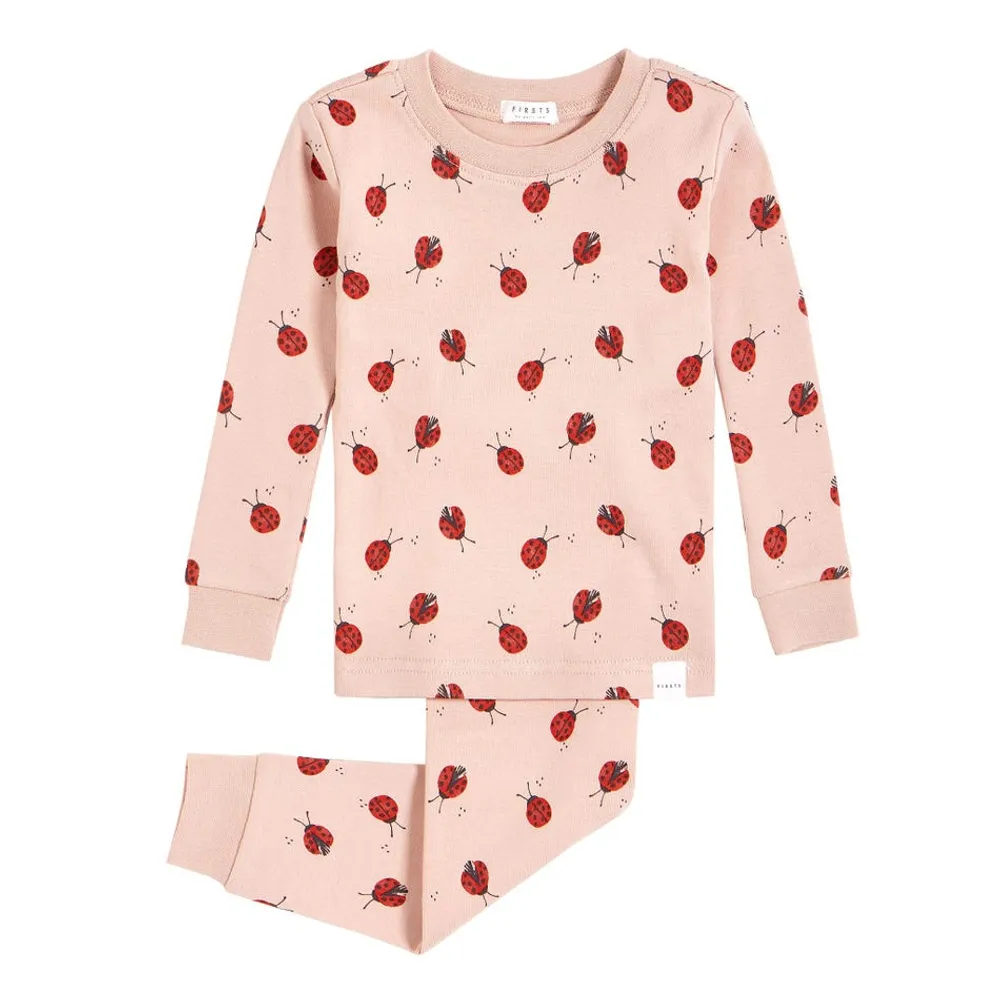 Lady Bug Print Pajamas Set 12-24m