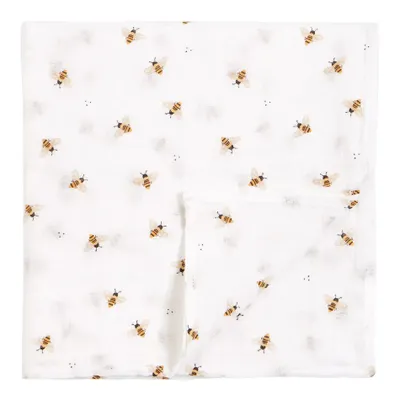 Bees Print Muslin Swaddle