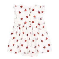 Lady Bugs Print Dress 3-24m