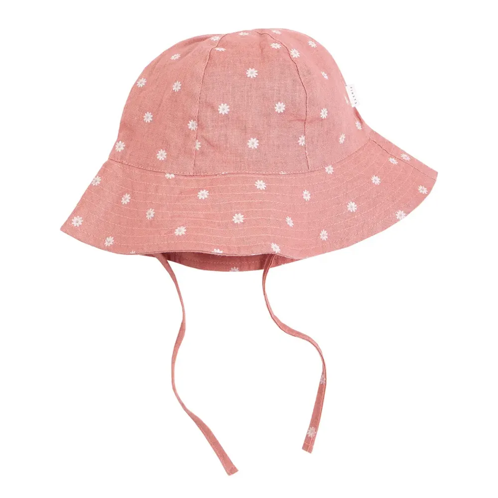 Daisies Linen Sun Hat 0-24m