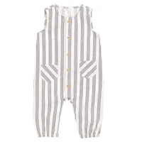 Multristriped Linen Playsuit