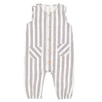 Multristriped Linen Playsuit