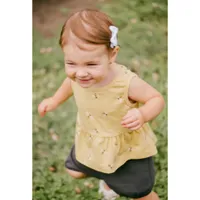 Bees Peplum Shorts Set 6-24m