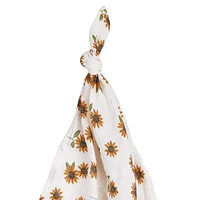 Sunflower Print Muslin Swaddle