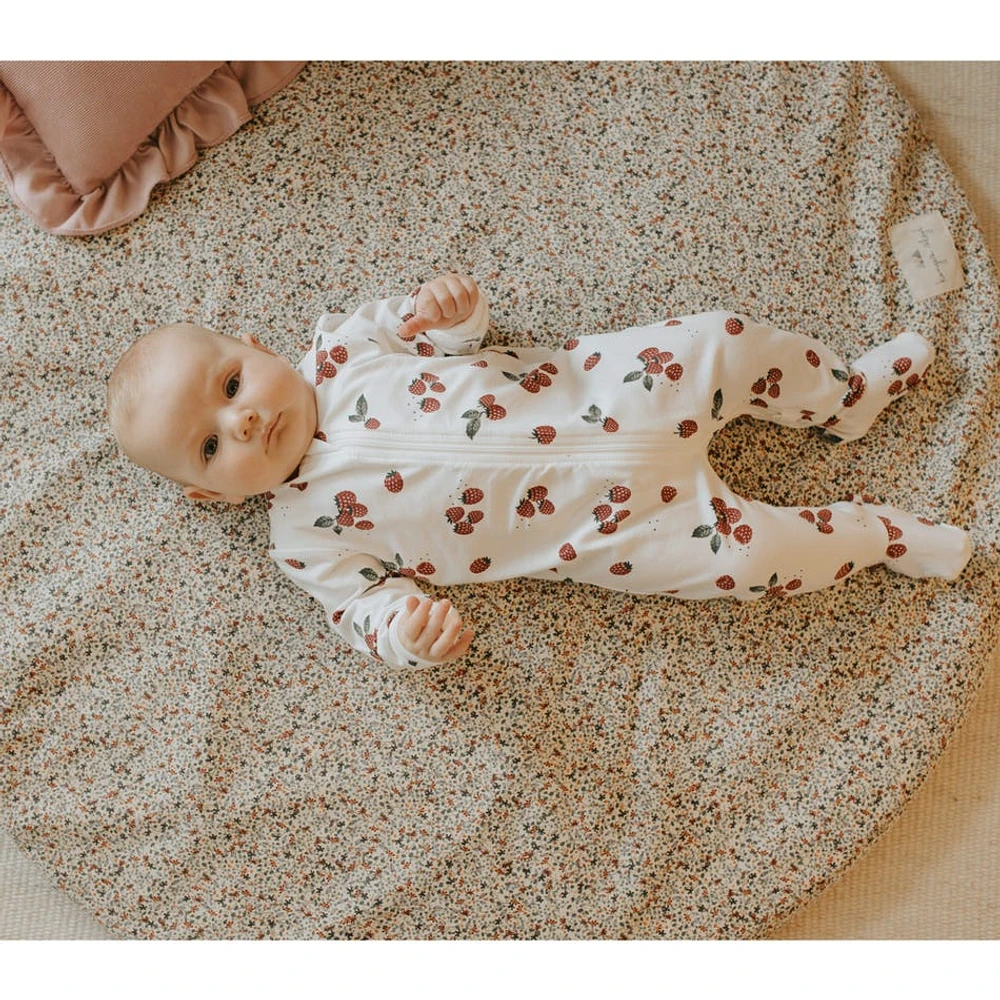 Raspberry Print Sleeper 0-12m