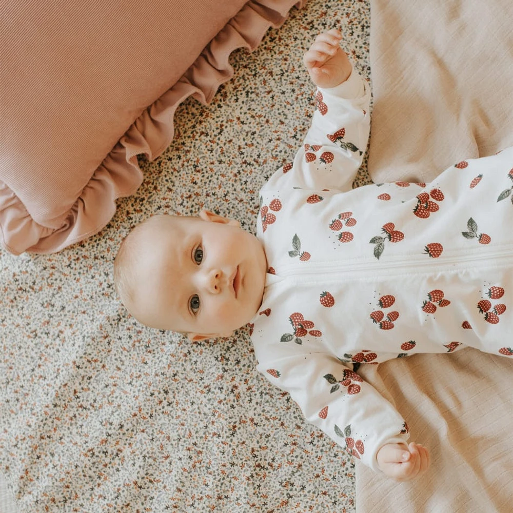 Raspberry Print Sleeper 0-12m