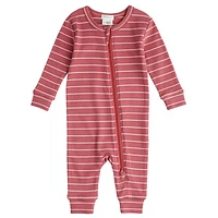 Raspberry Striped Sleeper 0-12m