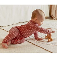 Raspberry Striped Sleeper 0-12m