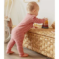 Raspberry Striped Sleeper 0-12m