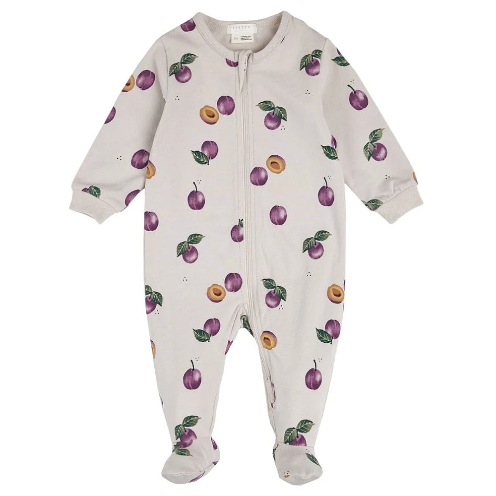 Plums print Sleeper 0-12m