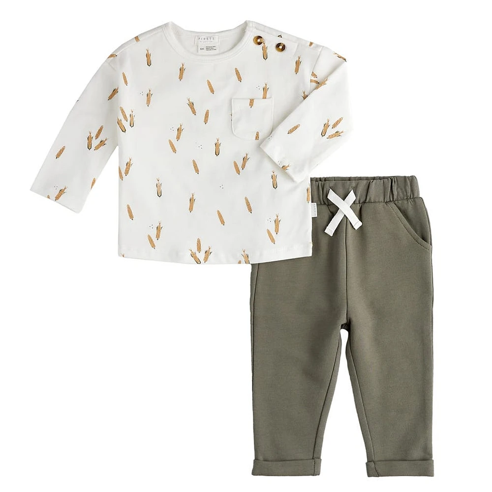 Maize print Outfit Set 6-24m