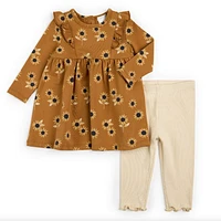 Sunflower Print Dress Set 3-24m