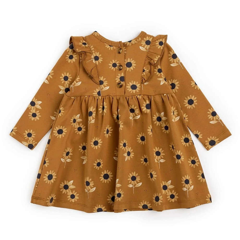 Sunflower Print Dress Set 3-24m