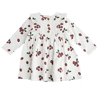 Raspberry Jersey Dress Set 3-24m