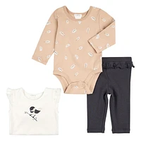 Chickadee Three Pieces Newborn Set 6-24m