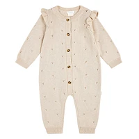 Creme Pointelle Playsuit 3-24m