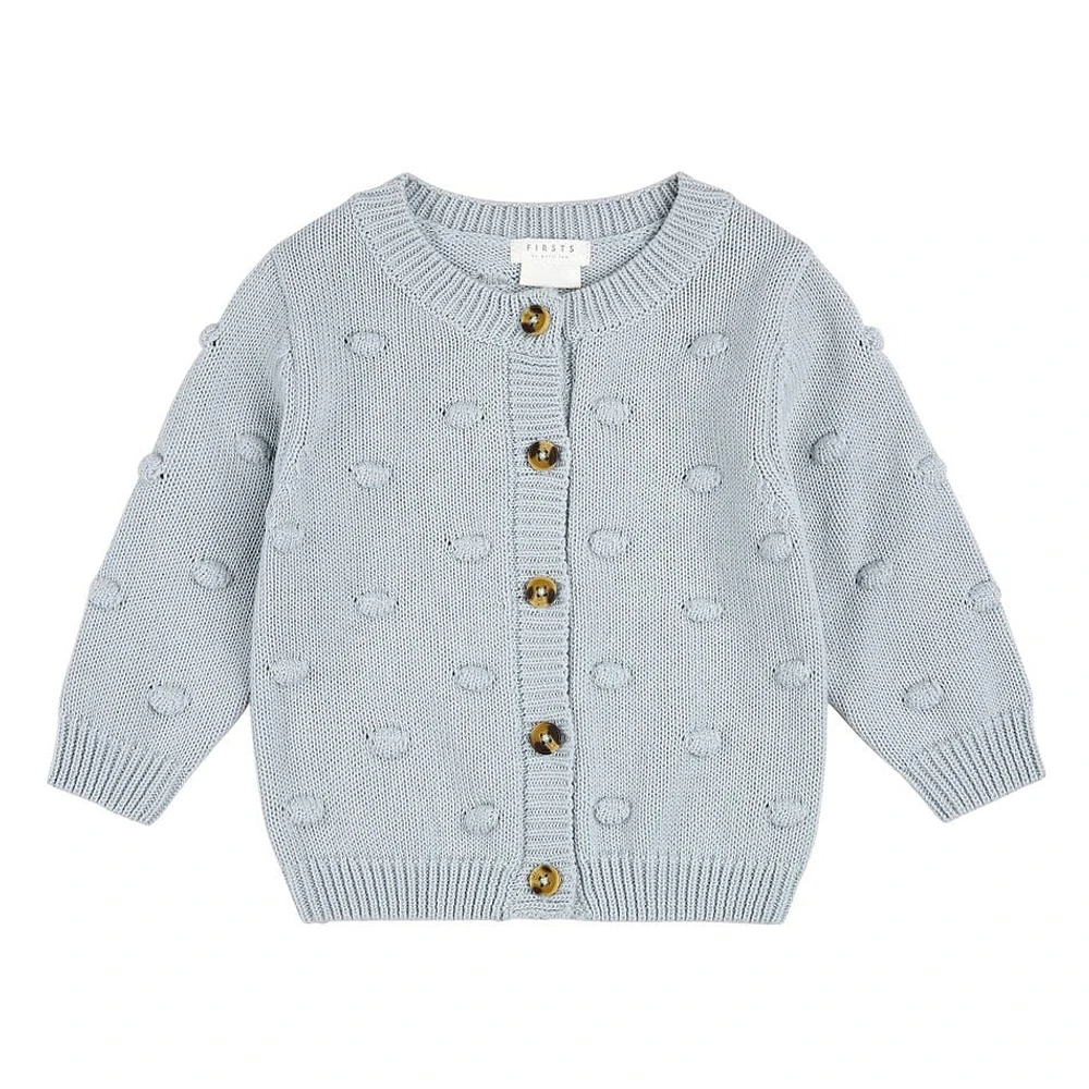 Pearl Blue Knit Cardigan 3-24m