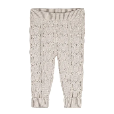 Pantalon Tricot Crème Prunes 3-24mois