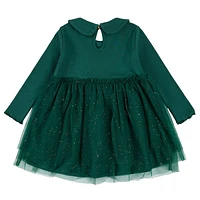 Pine Green Three Pieces Ribbed Dress