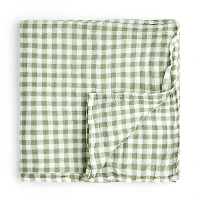 Gingham Muslin Swaddle