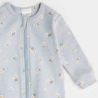 Daisy Print Ribbed Sleeper