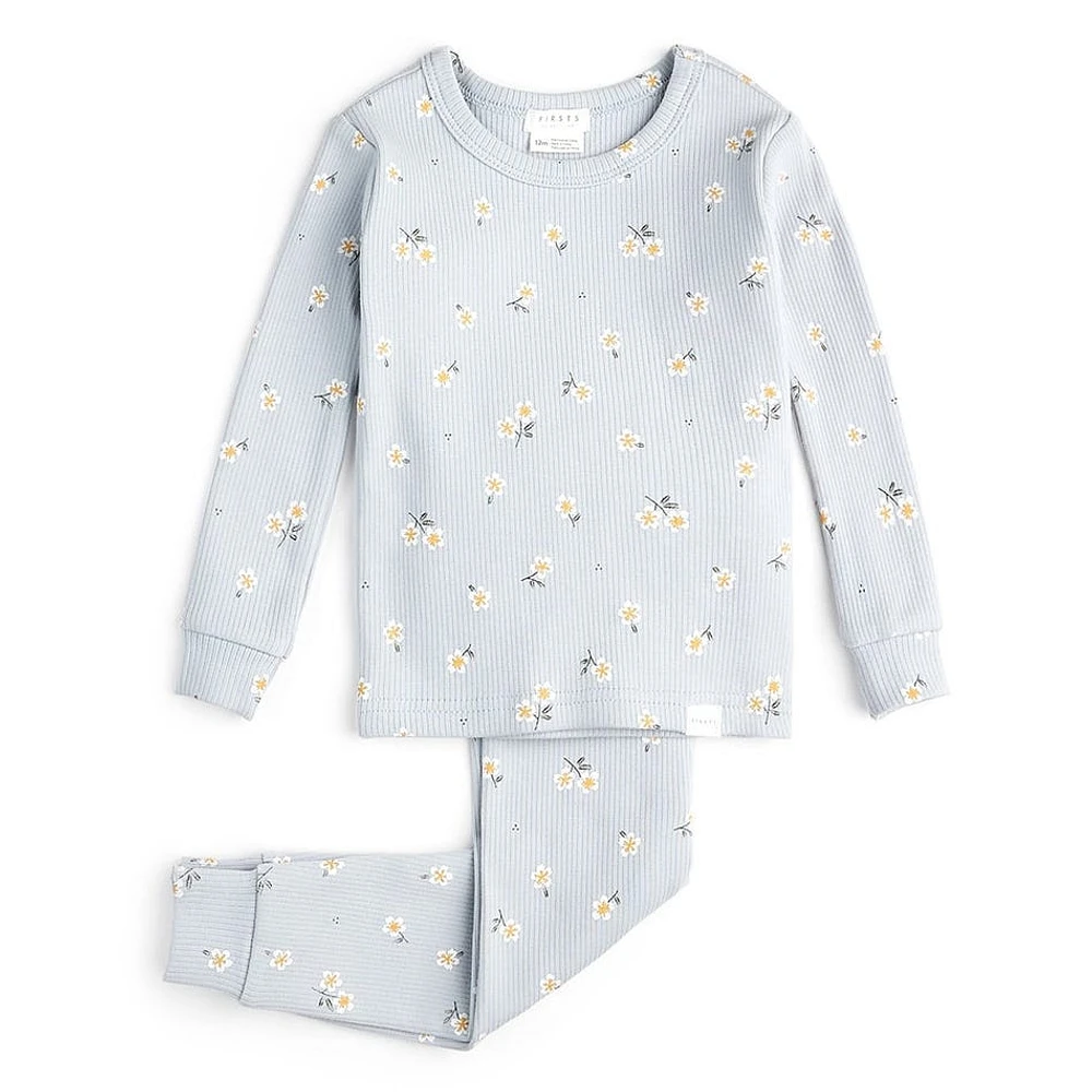 Pyjama 2 Pièces Fleurs Citron 12-24mois