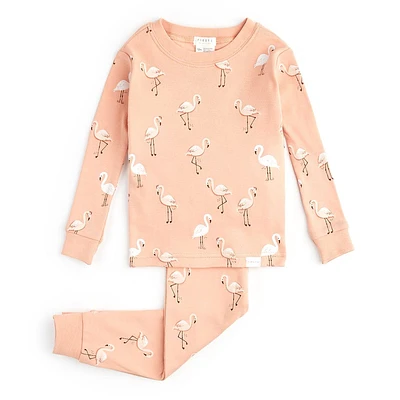 Flamingo Print Pajamas Set 12-24m