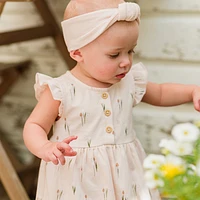 Tulip Print Dress 3-24m