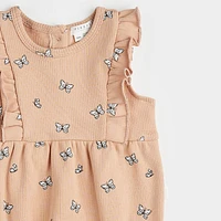 Butterfly print Romper 3-18m