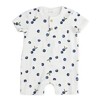 Blueberry Henley Romper 3-24m