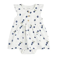 Blueberry Print Dress 3-24m