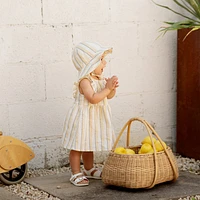 Canary Striped Woven Hat 0-24m