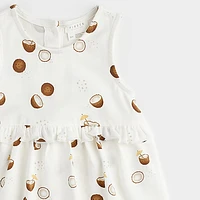 Coconut Print Dress 3-24m