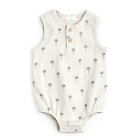 Palm Tree Ribbed Romper 3-24m