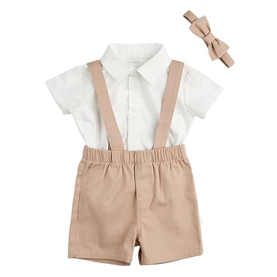 Poplin Shirt with Shorts 3-24m