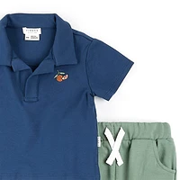 Oranges Polo Outfit Set 3-24m