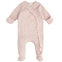 Pink Pointelle Sleeper 0-9m