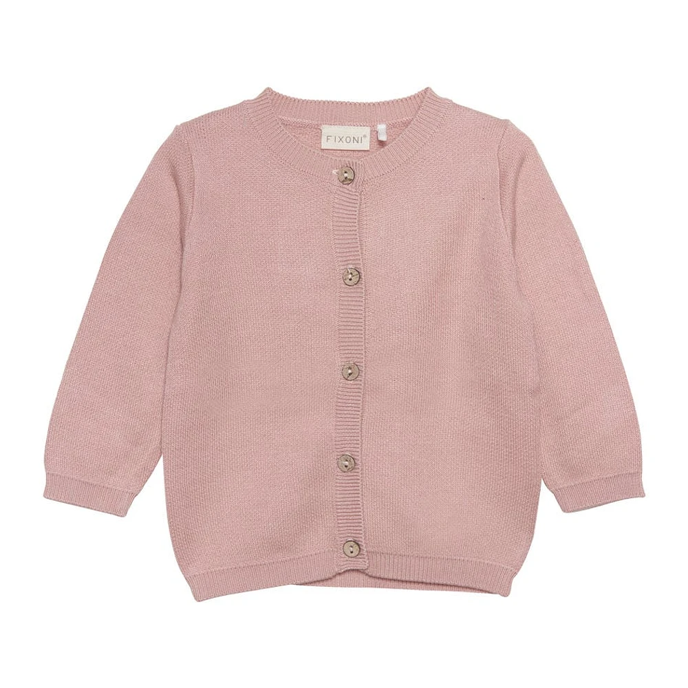 Cardigan Tricot Rose 6-24mois