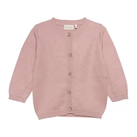 Cardigan Tricot Rose 6-24mois
