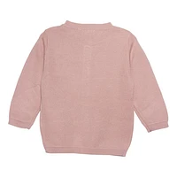 Cardigan Tricot Rose 6-24mois