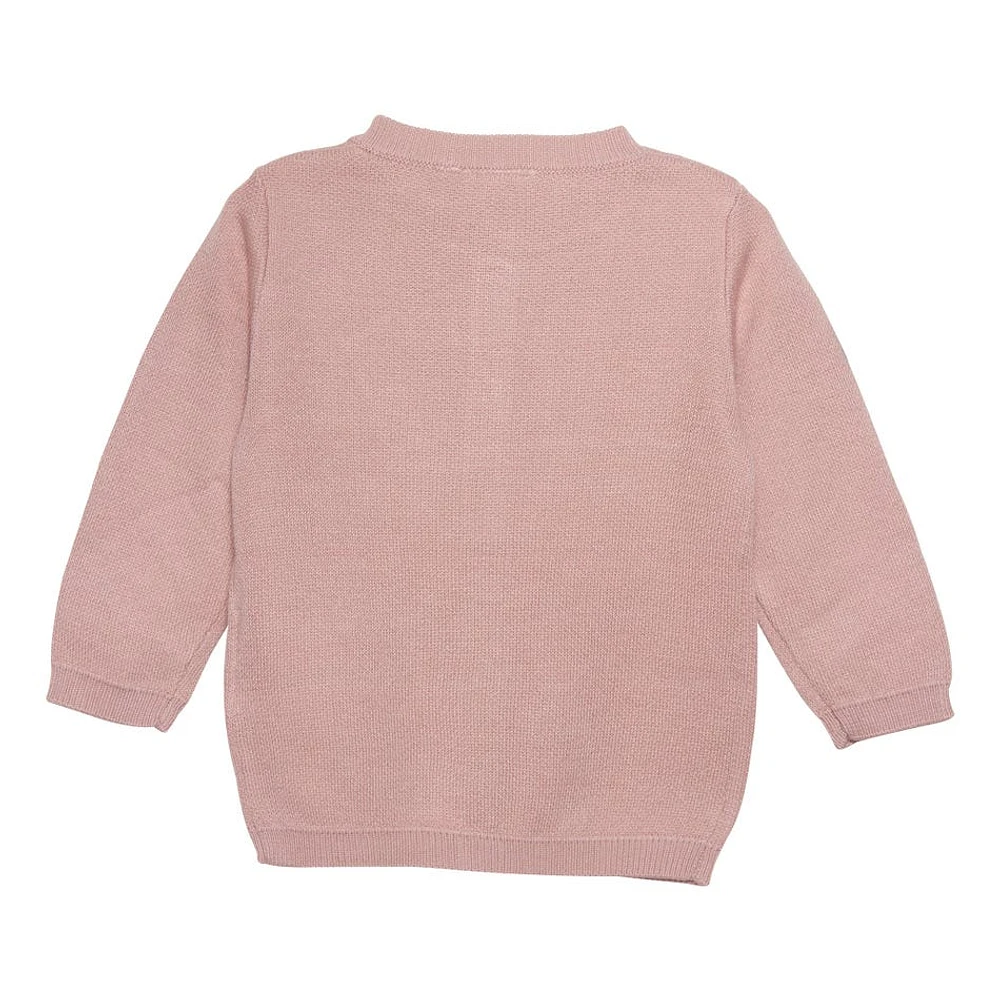Cardigan Tricot Rose 6-24mois