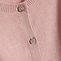 Cardigan Tricot Rose 6-24mois